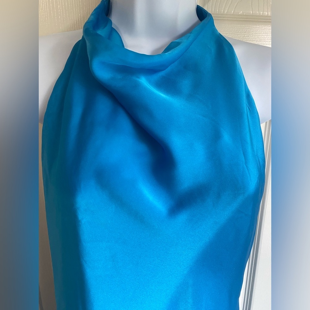 NWT Aritzia Wilfred Audience Satin halterneck mini dress - Picture 10 of 14